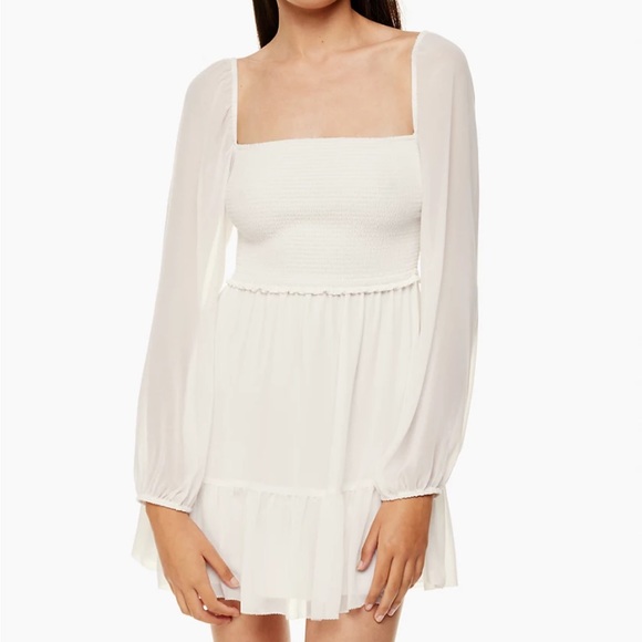 ARITZIA | Wilfred Tempest Mini Dress in Light Birch/Bouleau Pale • XS/TP - Picture 2 of 13
